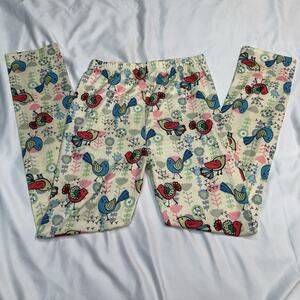 Ilover Kids Leggings Size 80 Colorful Cute Bird & Floral Print Soft Stretchy